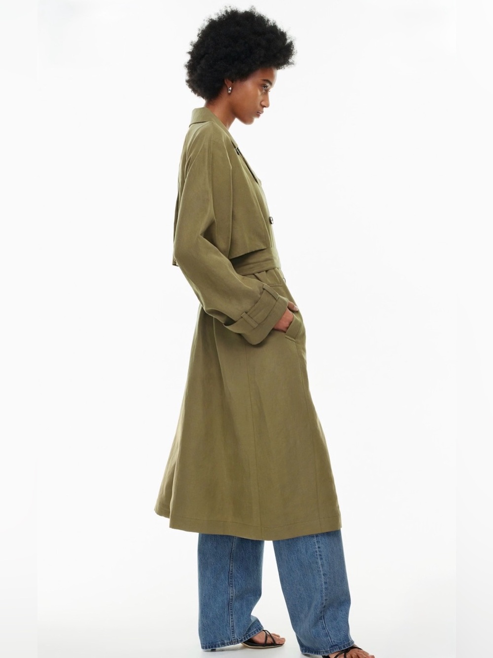 Wilfred Phase Trench Coat – Rich Olea Green | Size S - Picture 2 of 10